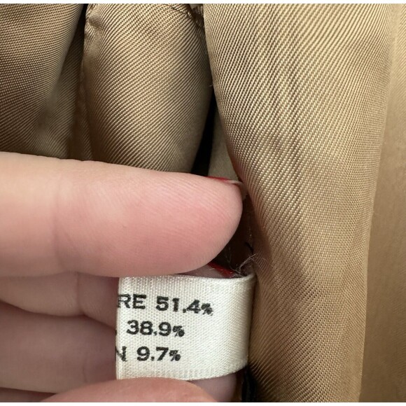 Virany Cashmere Wool Mens Tan Camel Beige OverCoat Size 42 Made In Hungary - Picture 5 of 12